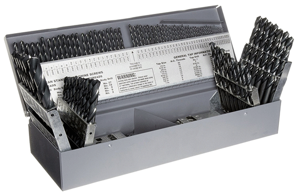 DRILL BIT - METAL CUTTING - JOBBER - HEAVY DUTY<br><font size=3><b>115 pc HSPD Index Drill Bit Set