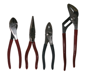 TOOL - PLIER - ASSORTMENT<br><font size=3><b>Pro America 4 pc Plier Set (GJ, DP, SJ, LN)