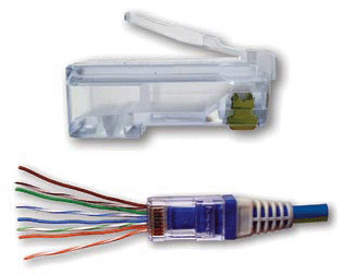 PLUG & JACK - DATACOM - PLUGS<br><font size= 3><b>RJ45/CAT 6  EZ Smart Plug (ea)