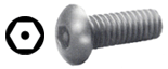 SCREWS  - SECURITY - HS - MACH<br><font size= 3><b>1/4-20 x 5/8 But Hd HEX w/pin MS (100)