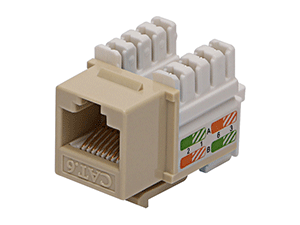 PLUG & JACK - DATACOM - KEYSTONE JACK<br><font size= 3><b> Cat 6 (Almond) 90° Keystone Jack