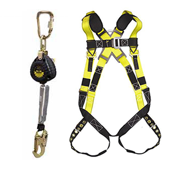 SAFETY - FALL PROTECTION SET<br><b>(M-L) Upgraded Deluxe Harness & 6' Self-Retracting Lifeline