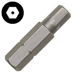 TOOL - DRIVER - INSERT BIT<br><font size=3><b>3/16 HEX SOCKET w/pin Insert Bit  for 5/16 Screw (ea)