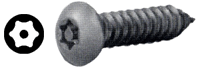 SCREWS  - SECURITY - TORX - SMS<br><font size= 3><b>8 x 3/8 Button HD Torx w/Pin SMS (100)