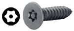 SCREWS  - SECURITY - TORX - SMS<br><font size= 3><b>10 x 1 Flat HD Torx w/Pin SMS (100)