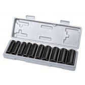 TOOL - DRIVER - IMPACT SOCKET<br><font size=3><b>9 pc Deep Impact Socket Set (3/8